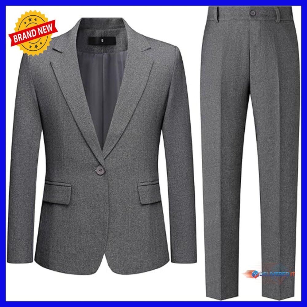 Professional 2-Piece Pant Suit Set, Blazer & Pants, Business Casual Office Wear